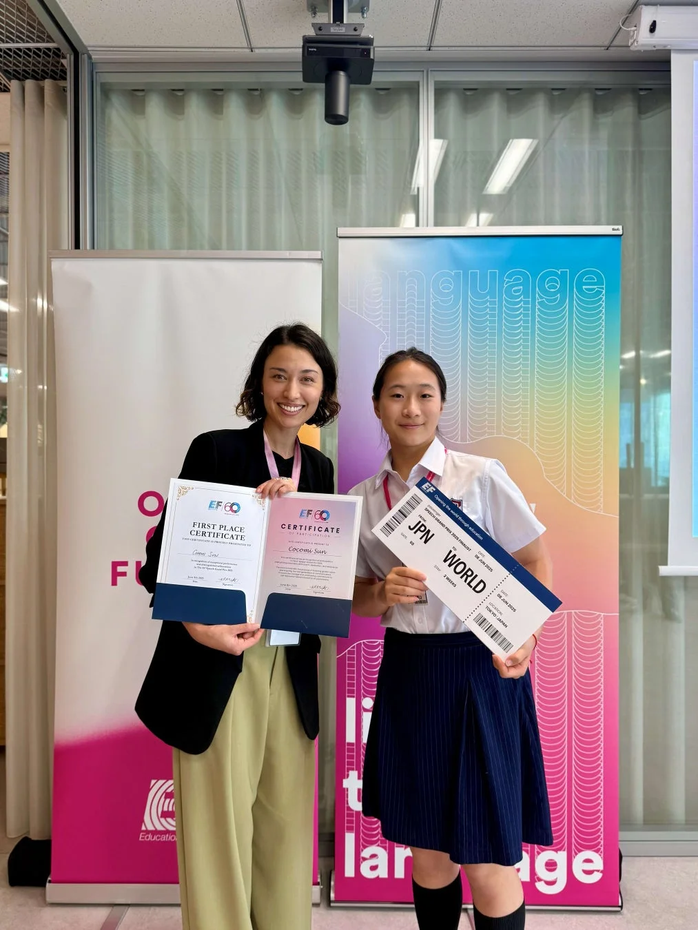 スピーチコンテスト表彰式の様子