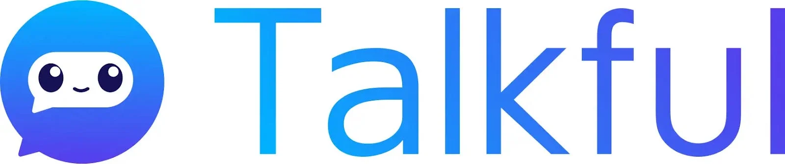 「Talkful」という文字と、笑顔のキャラクターが描かれた吹き出しアイコンで構成されたロゴマーク