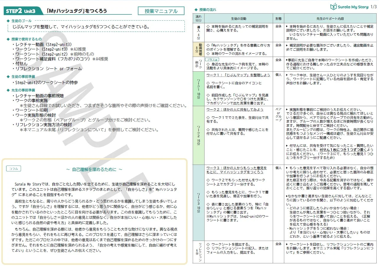 授業マニュアルの例