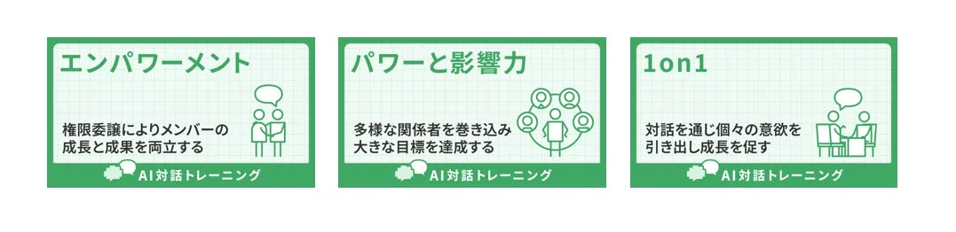 AI対話トレーニングの科目
