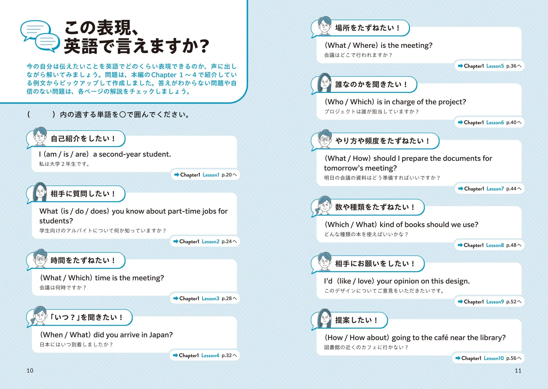 英語表現の確認問題ページ