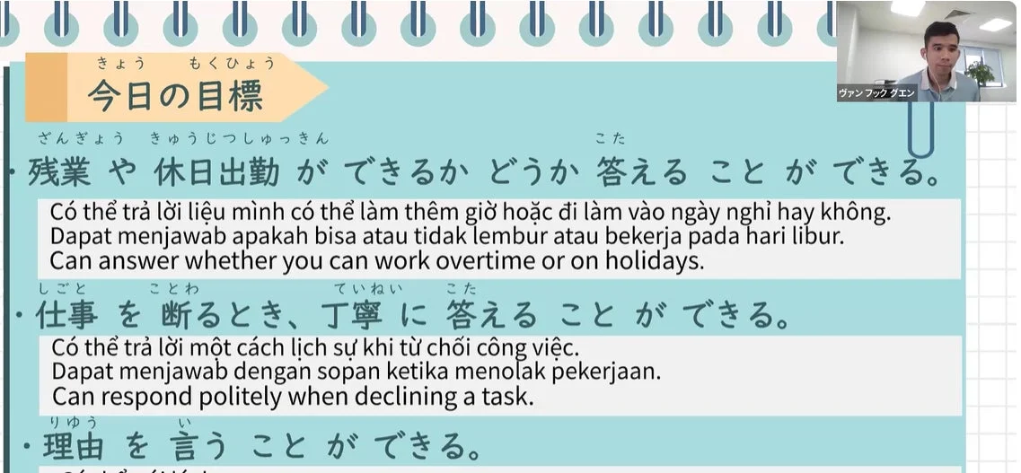 日本語学習のスライド