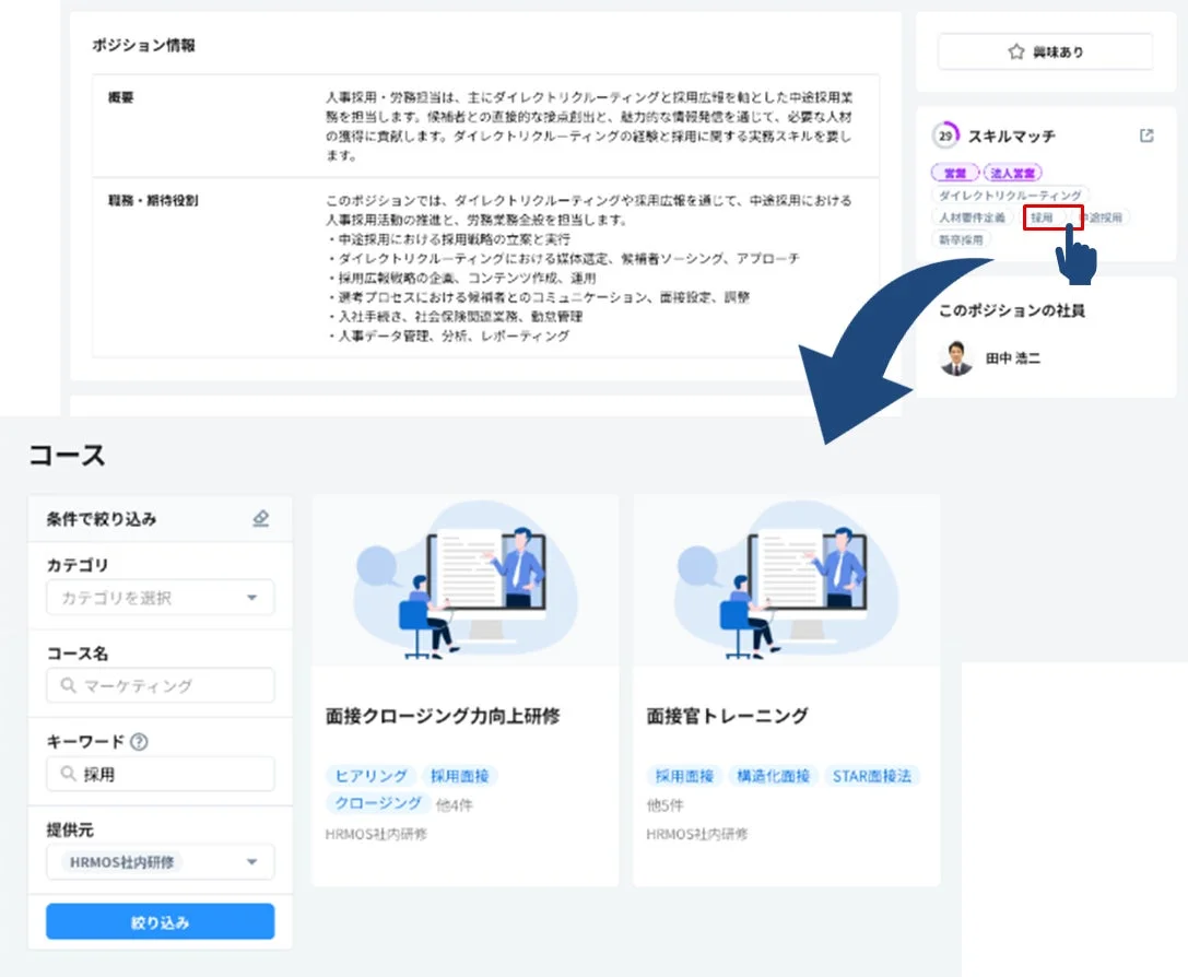 スキルギャップを埋めるための学びを提案