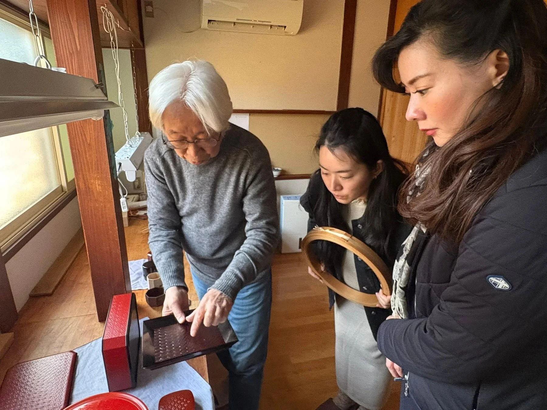 輪島塗の人間国宝・小森邦衛さんの工房を訪問