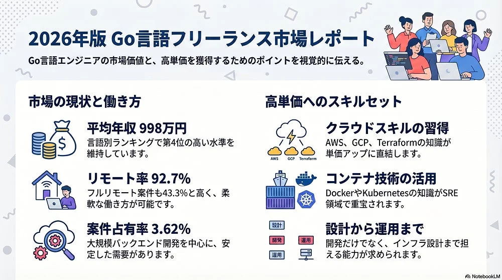 Go言語フリーランス市場レポートのサマリー