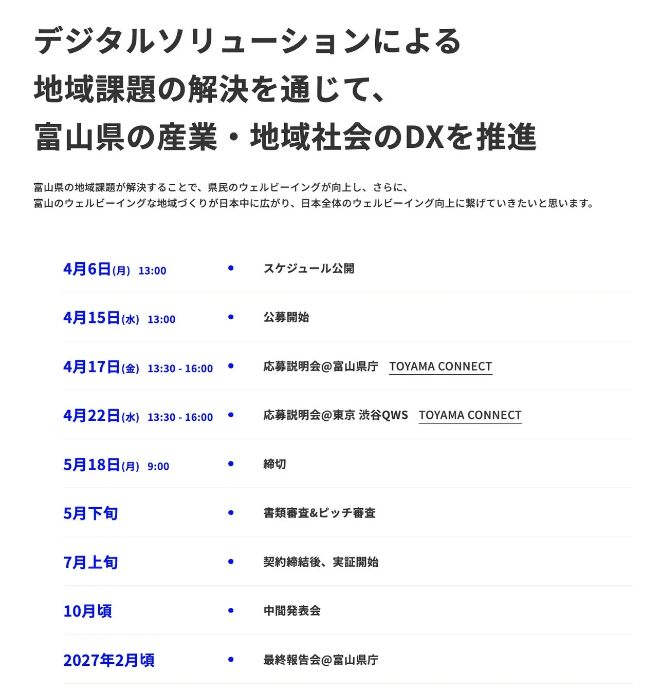 プロジェクトスケジュール