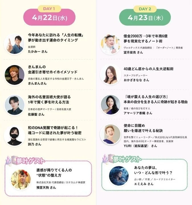 DAY 1, 2の講師紹介