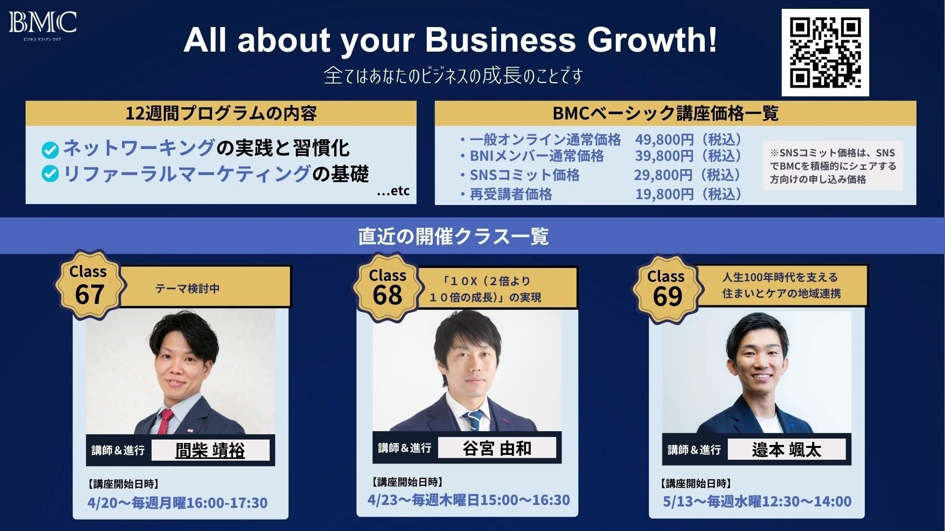 BMCクラススケジュール
