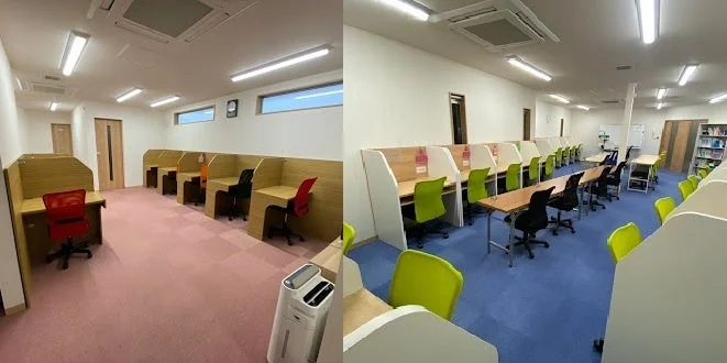 個別ブースのある学習室