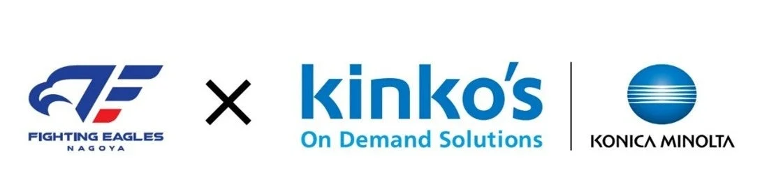 ファイティングイーグルス名古屋とキンコーズのロゴ
