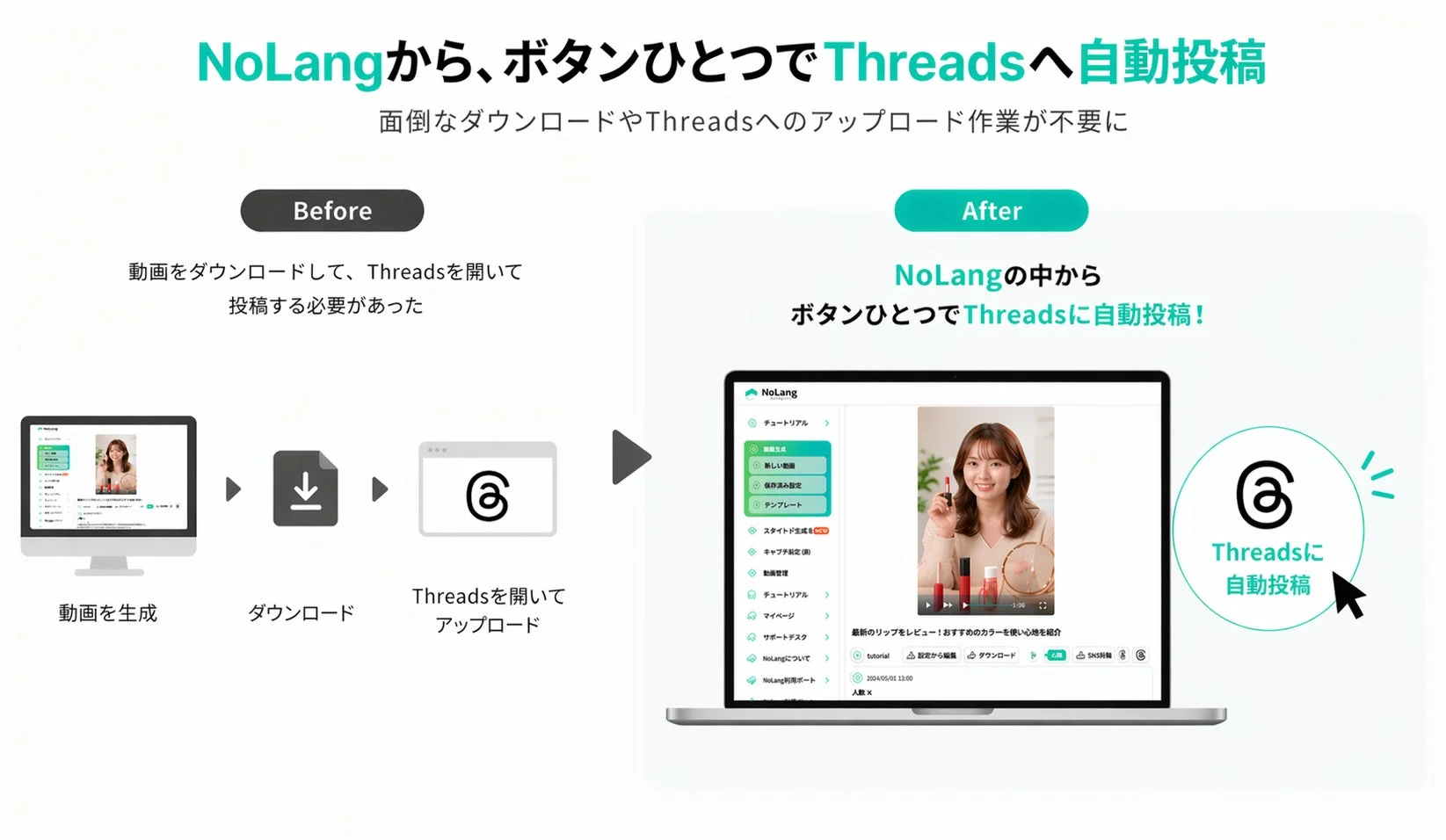 NoLangからThreadsへの自動投稿
