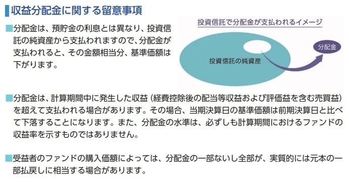 収益分配金に関する留意事項