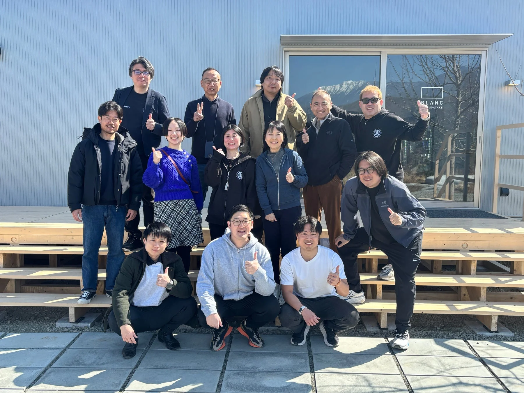 BLANC YATSUGATAKEでの集合写真