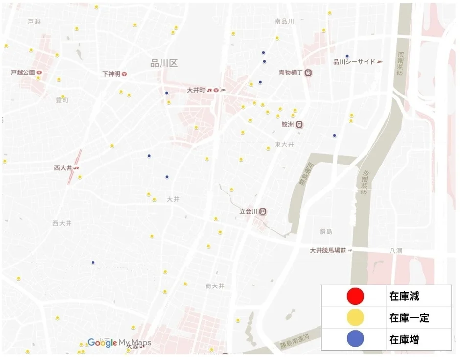 品川区周辺の地図