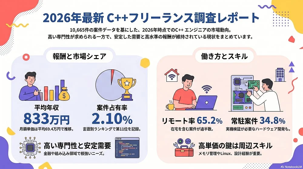 2026年最新 C++フリーランス調査レポート