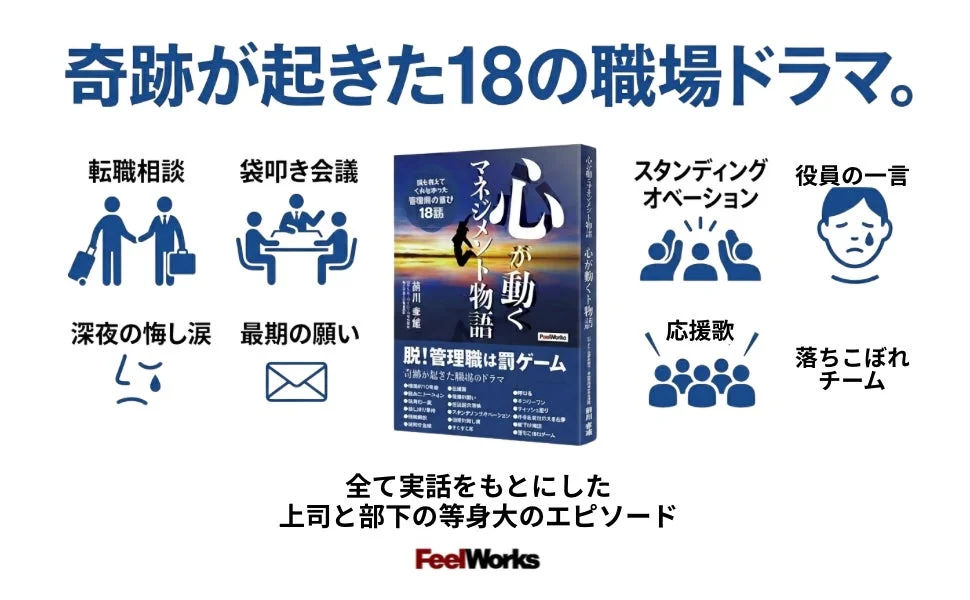 奇跡が起きた18の職場ドラマを紹介する書籍のページ