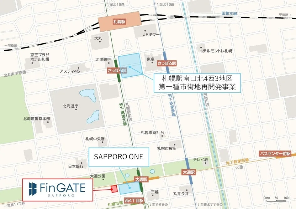 FinGATE SAPPORO 地図