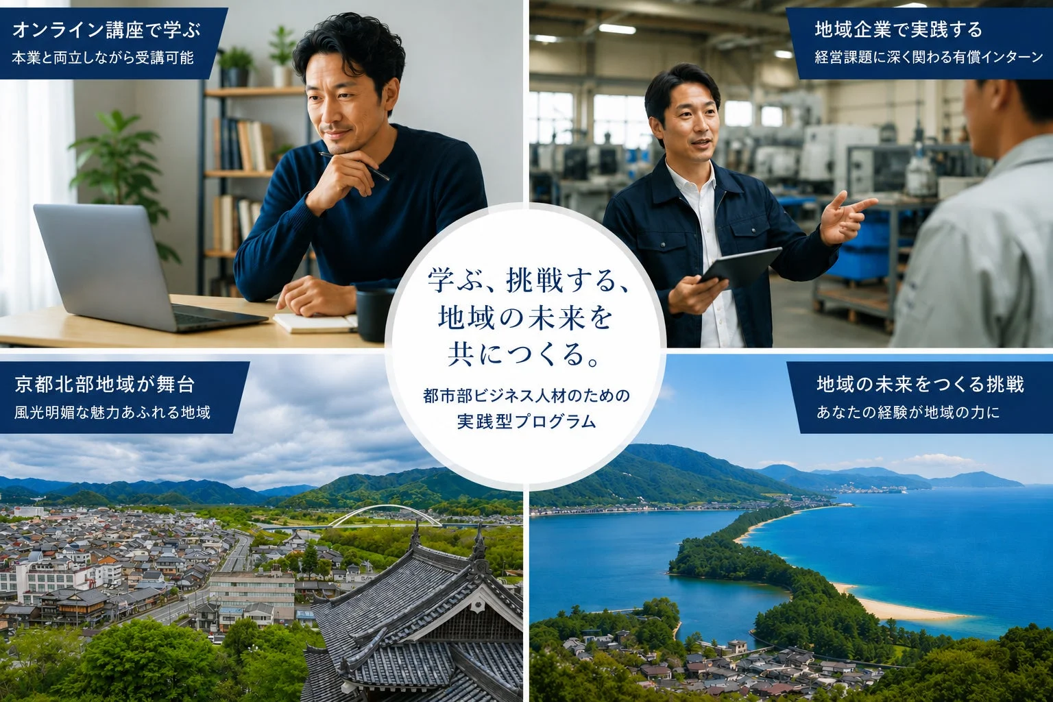 オンライン講座と地域企業での実践を通じて地域の未来を共につくるプログラム