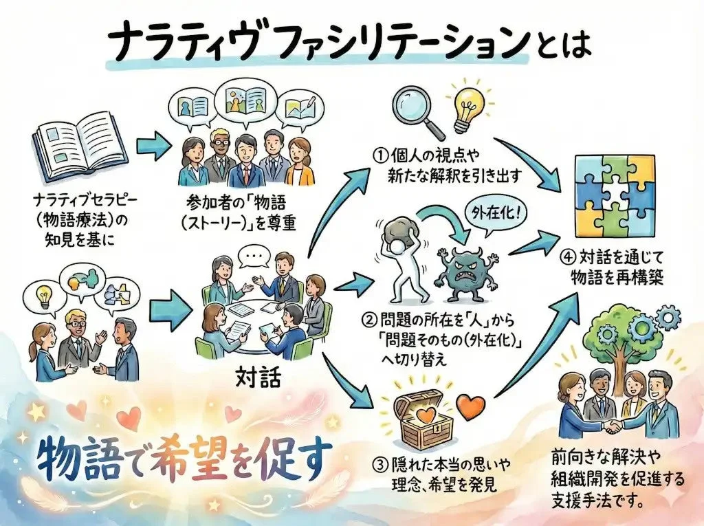 ナラティブファシリテーションの説明図