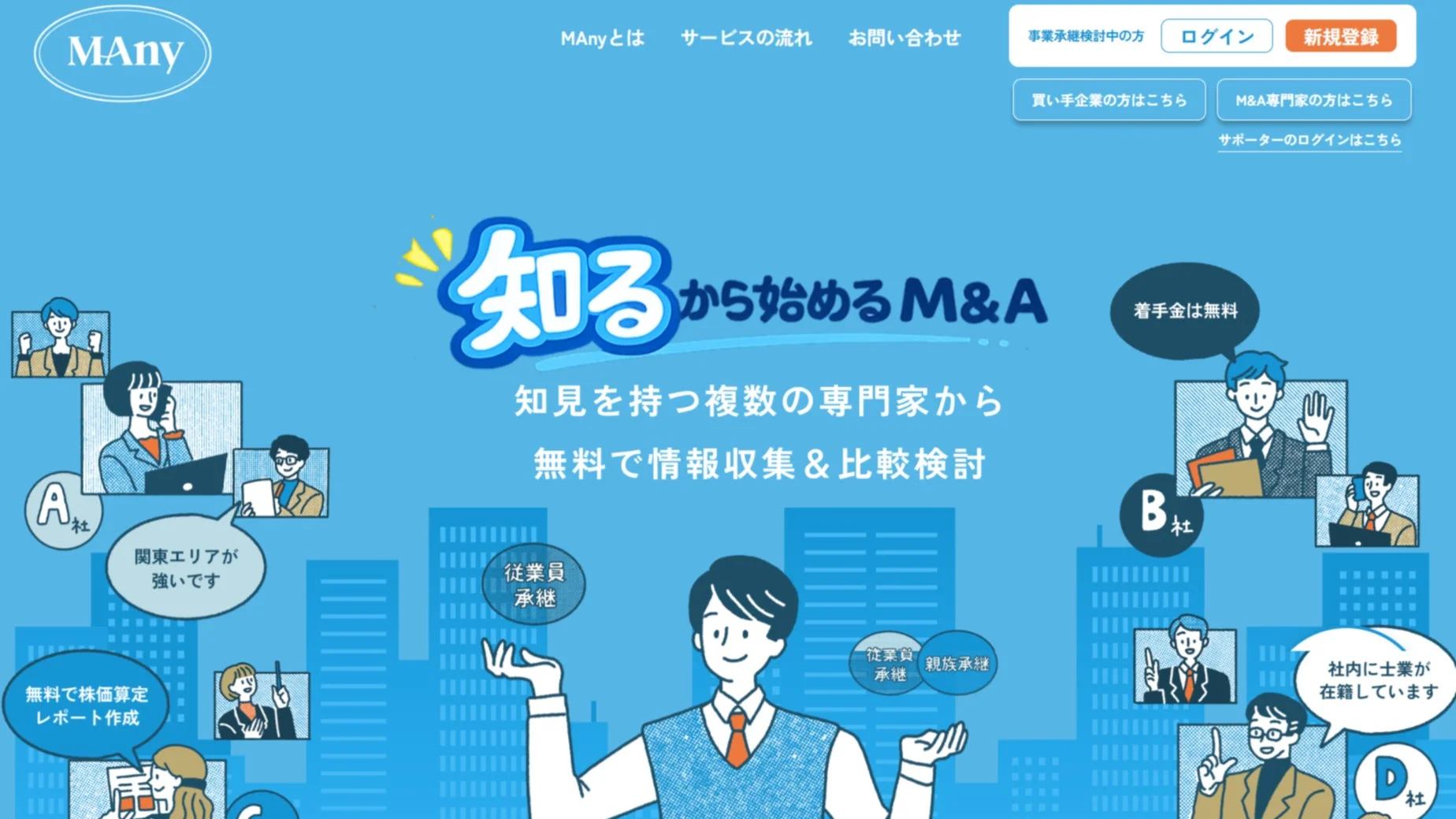 MAnyサービスサイトのプロモーション画像