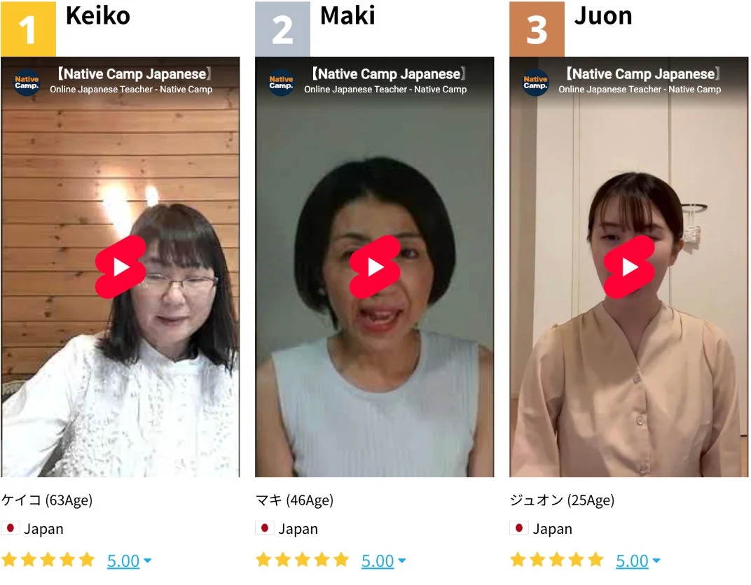 授課数ランキングの講師たち