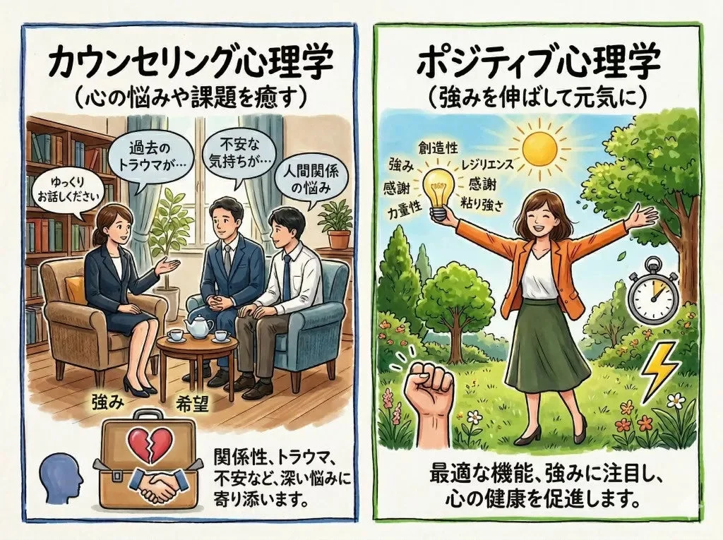 カウンセリング心理学とポジティブ心理学のアプローチ