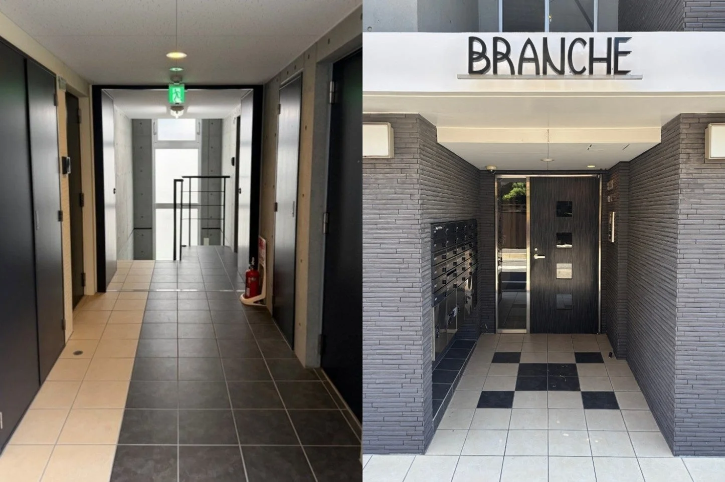 Branche千代田のエントランスと共用廊下