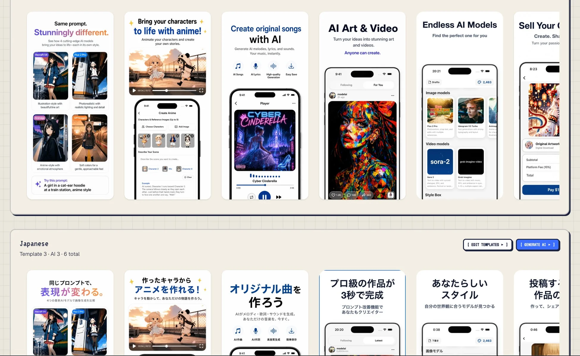 AIによる画像生成・多言語化のイメージ