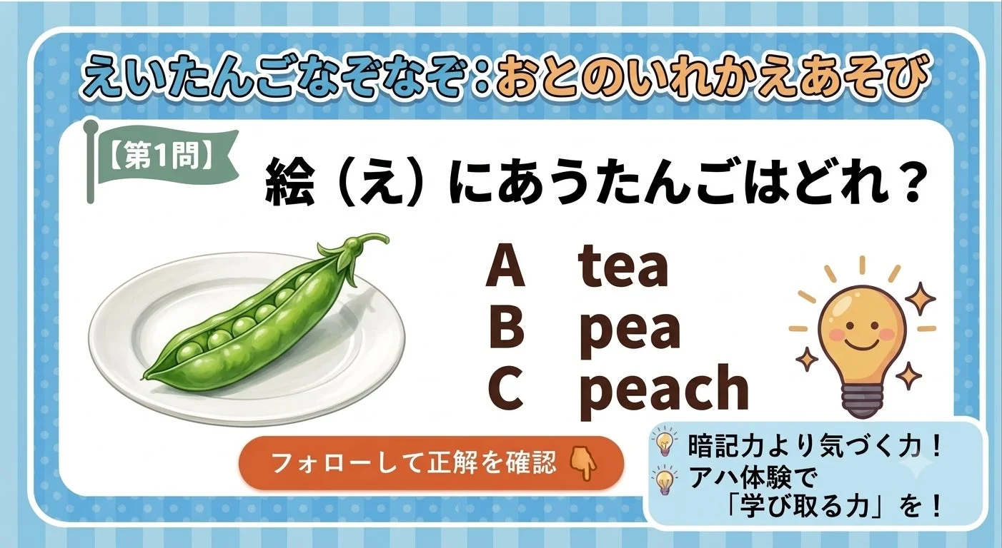 えいたんごなぞなぞ:おとのいれかえあそび