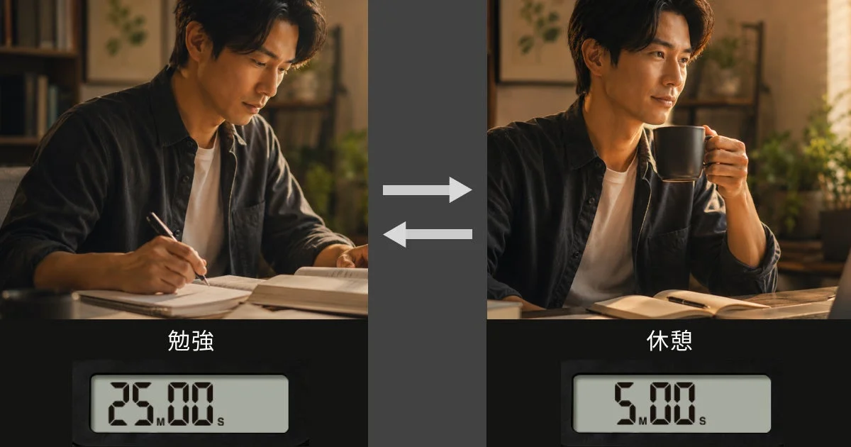 ポモドーロ・テクニックの図