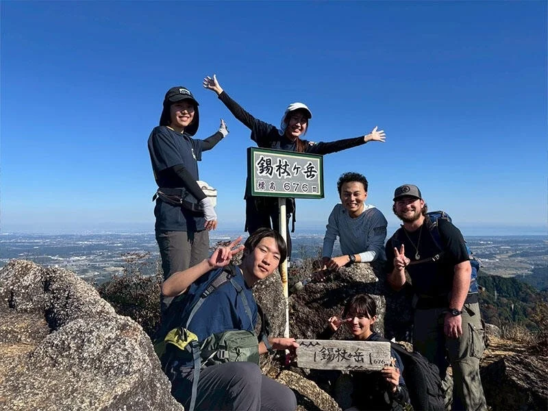 登山での記念撮影