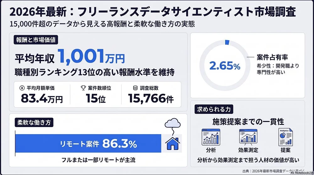 2026年最新フリーランスデータサイエンティスト市場調査サマリー
