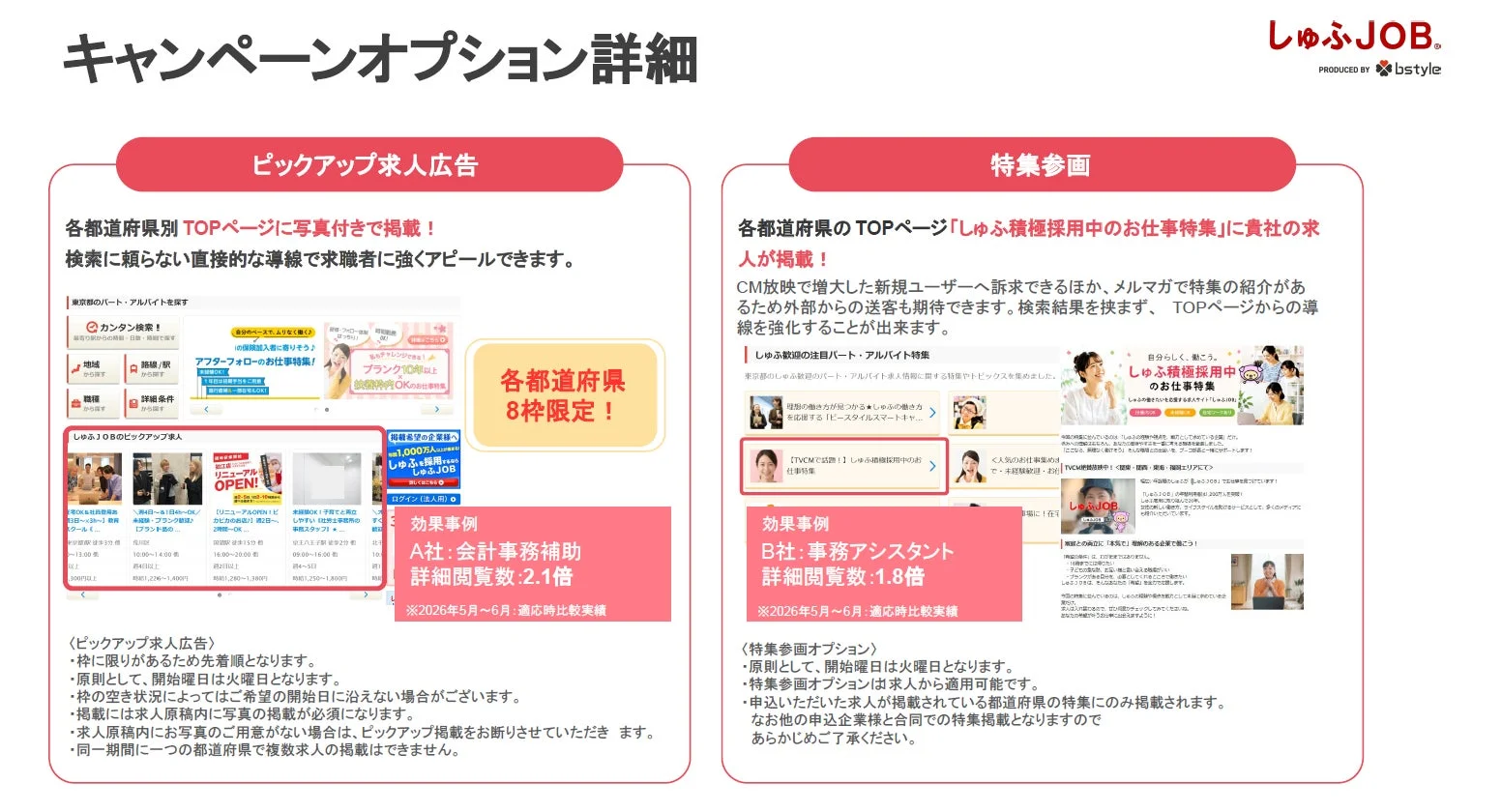 キャンペーンオプション詳細
